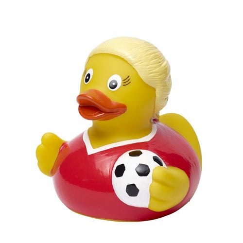 Buy Soccer Player Rubber Duck with Ponytail | Essex Duck™ | Essex Duck